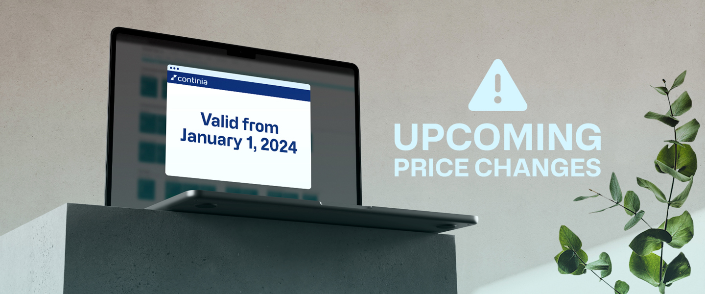 Upcoming price changes valid from January 1, 2024
