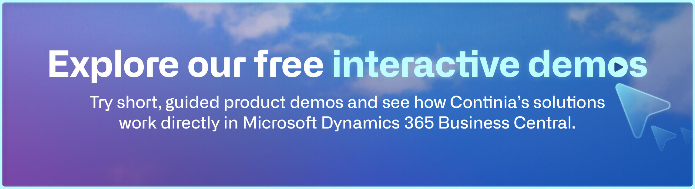 Interactive Continia product demos for Microsoft Dynamics 365 Business Central